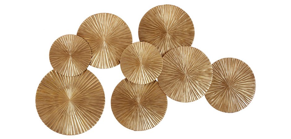 Арт-объект Apollo Gold Wall Plaque Disc Арт-объект Apollo Gold Wall Plaque Disc - Loft-Concept в Омске