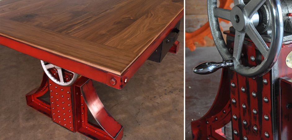 Большой рабочий стол Monika Idustrial Desk  - фото №3