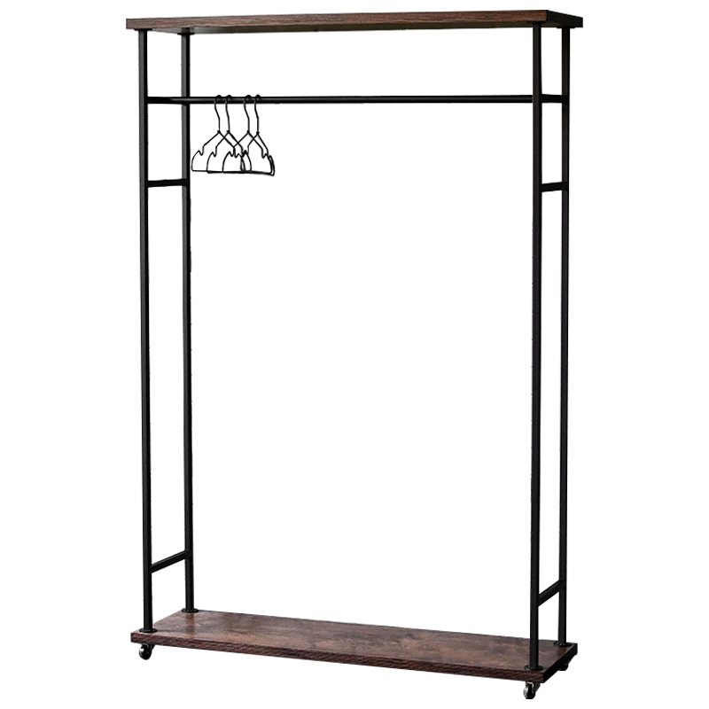 Рейл Lowery Brown Industrial Metal Rust Clothes Rail Черный Коричневый в Омске | Loft Concept 