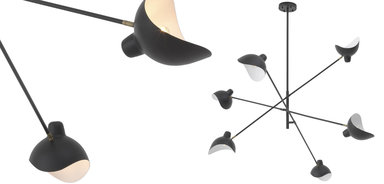 Люстра Eichholtz Chandelier Meryll Black - фото