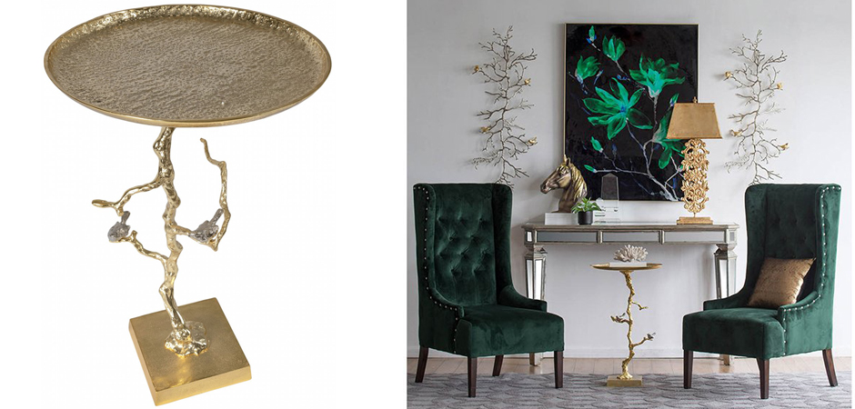 Приставной столик Tree Branch & Bird Gold Приставной столик Tree Branch & Bird Gold - Loft-Concept в Омске