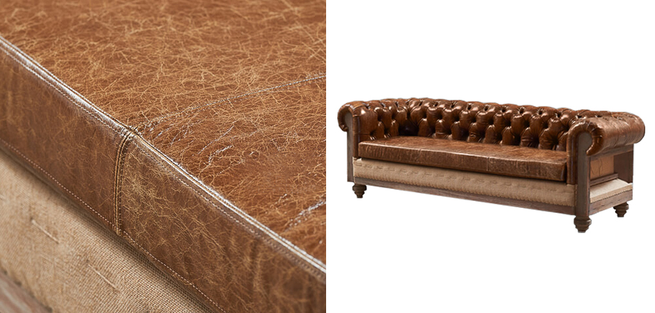 Диван Deconstructed Chesterfield Sofa triple Brown leather Диван Deconstructed Chesterfield Sofa triple Brown leather - Loft-Concept в Омске