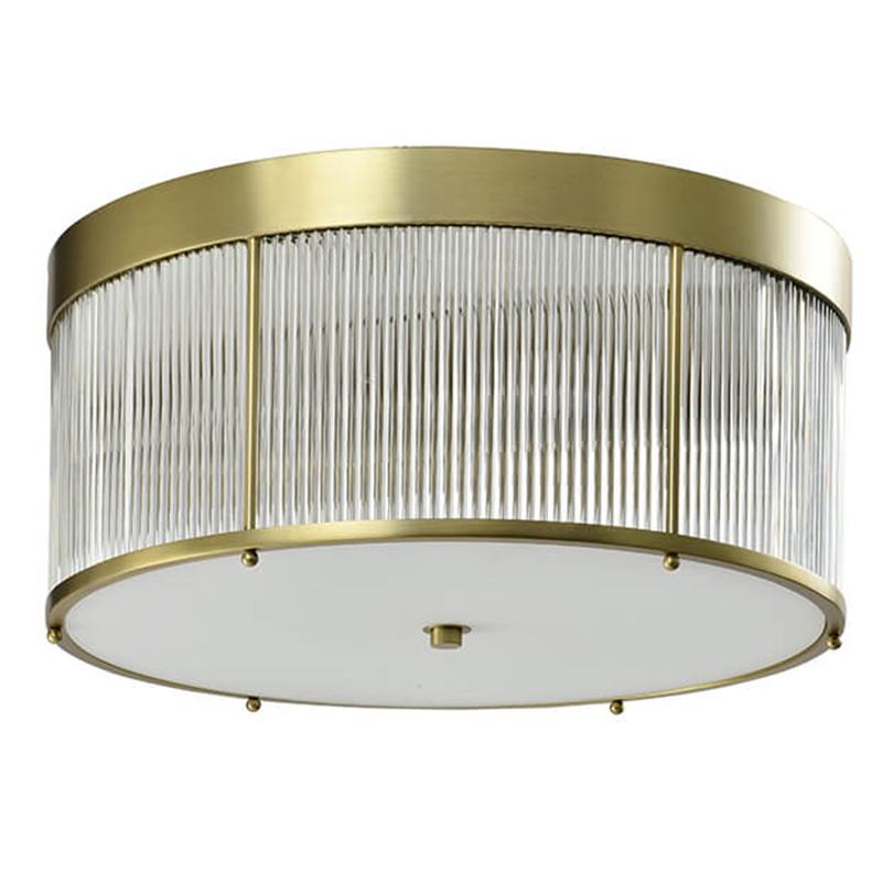 Потолочный светильник Caleb Brass Ceiling Lamp Латунь Прозрачный (Transparent) в Омске | Loft Concept 