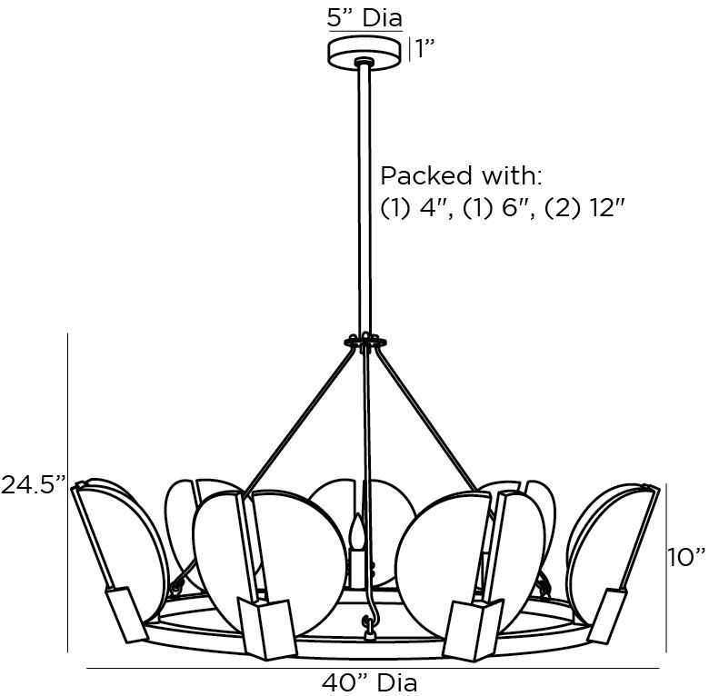 Люстра Arteriors SIERRA CHANDELIER GOLD в Омске