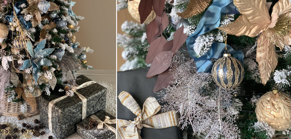 Дизайнерская Ель Голубой и Бежевый Декор Blue and Beige Decor Дизайнерская Ель Голубой и Бежевый Декор Blue and Beige Decor - Loft-Concept в Омске