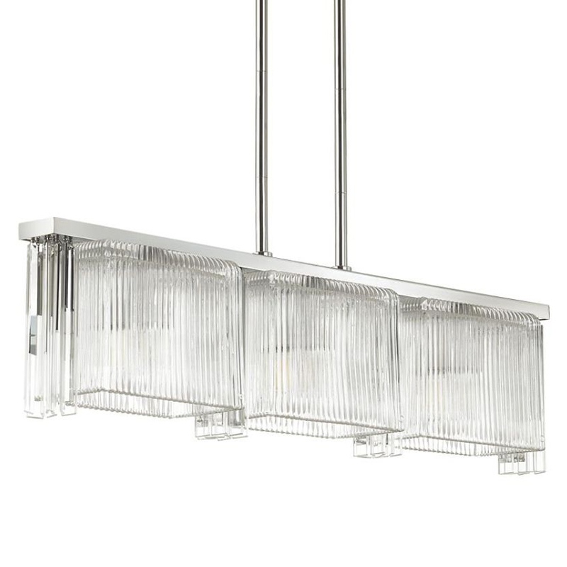 Люстра Madelen Chrome Linear Chandelier Хром Прозрачный (Transparent) в Омске | Loft Concept 