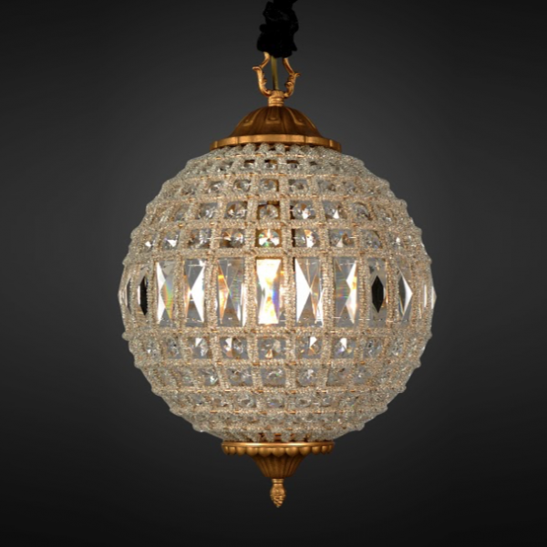 Люстра RH 19th c. Casbah Crystal Pendant 32 Темная бронза винтаж в Омске | Loft Concept 