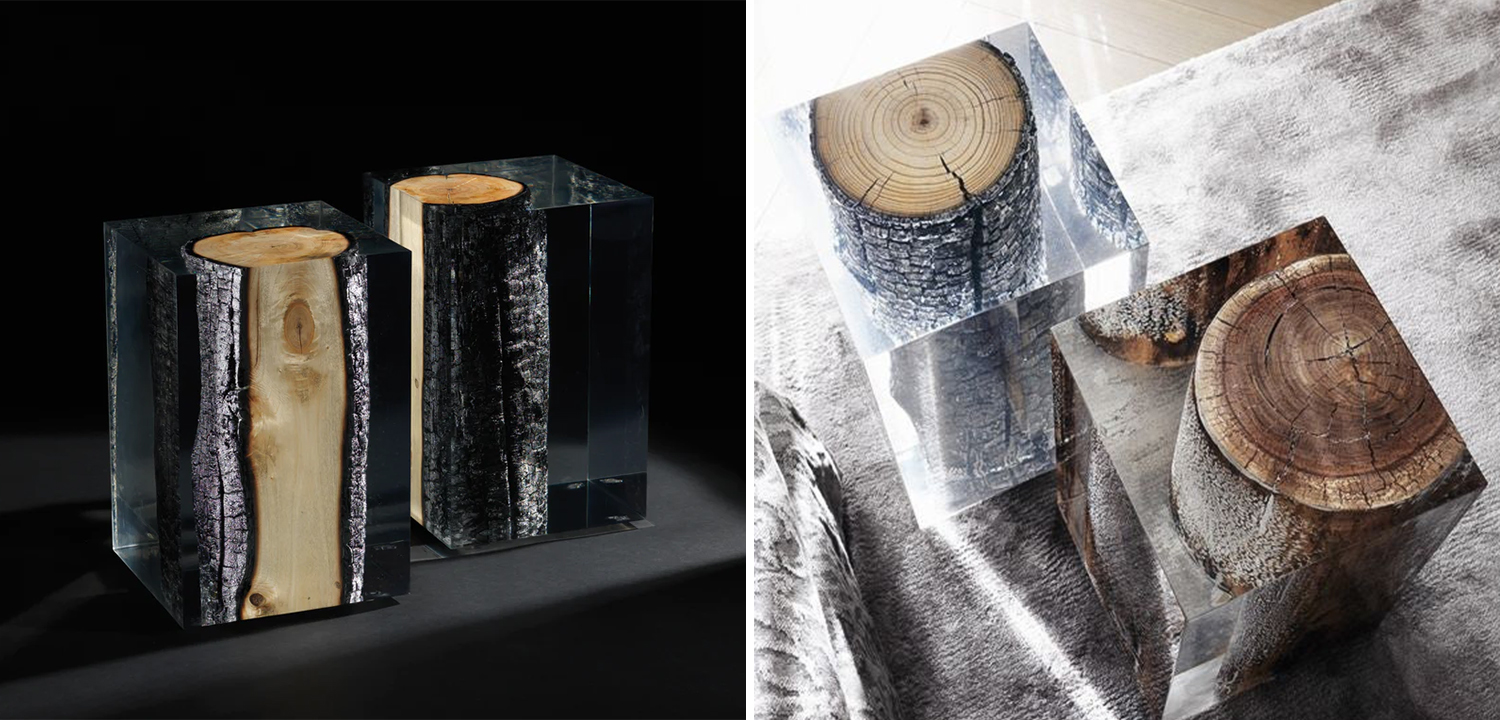 Приставной стол Acrylic Glass Nilleq Hekla Side Table & Stool - фото