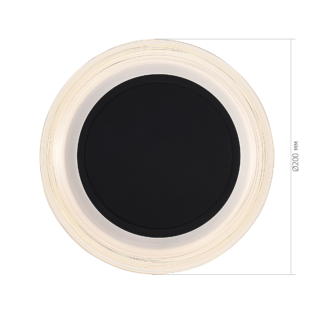 Бра круглое черный/прозрачный Plumpness LED 7 в Омске