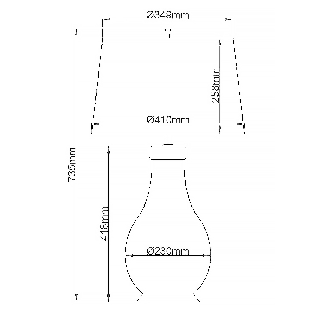 Настольная лампа с коническим дымчато-зелёным абажуром из искусственного шёлка Quintiesse в Омске
