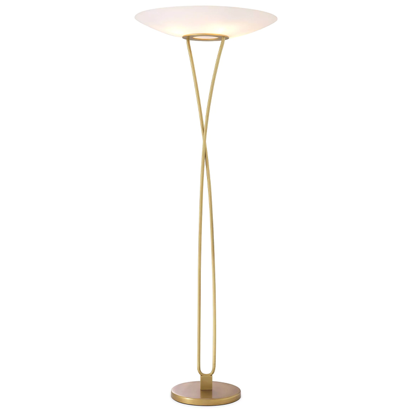 Товар Eichholtz Floor Lamp Laila Латунь Белый в Омске | Loft Concept 