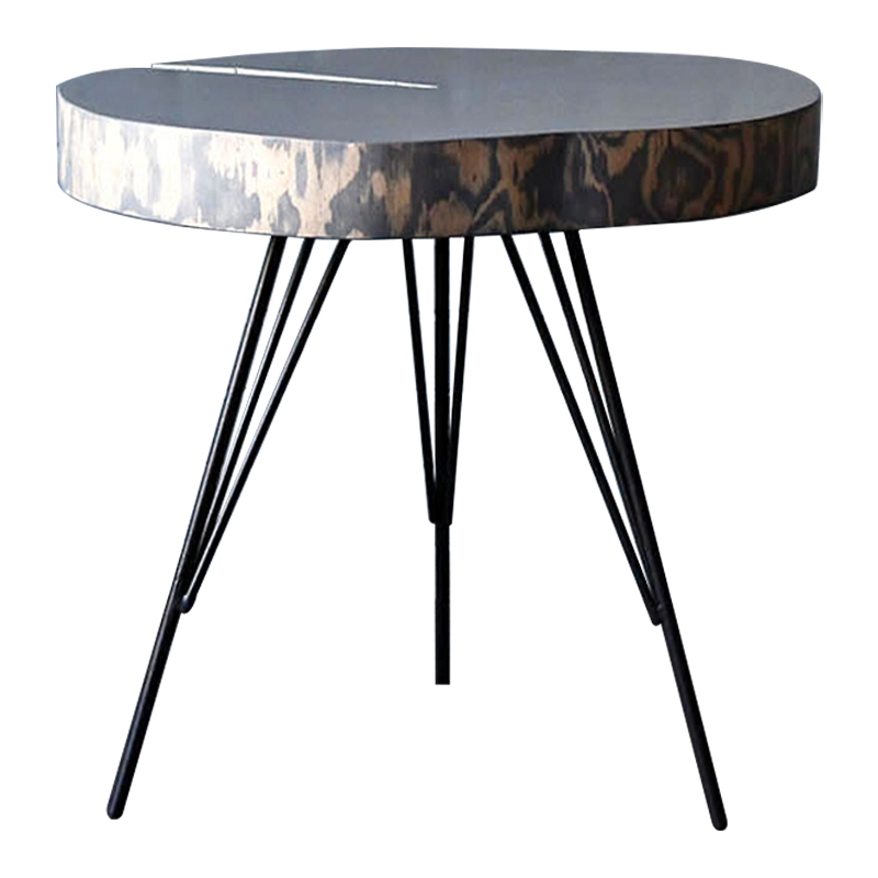 Кофейный стол Farley Industrial Metal Rust Coffee Table Дерево Серый Черный в Омске | Loft Concept 