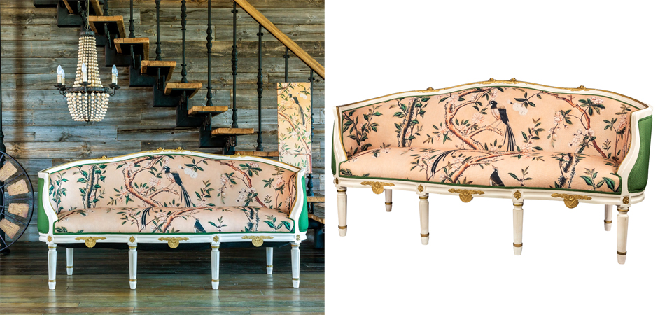 Диван Beige and Green Chinoiserie Sofa - Loft-Concept в Омске
