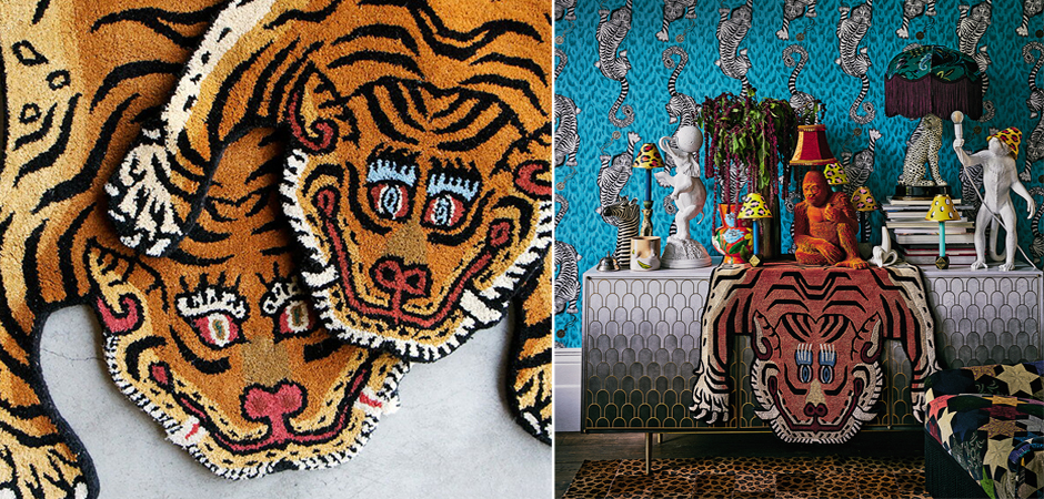 Ковер Тибетский тигр Tibetan Tiger Rug Ковер Тибетский тигр Tibetan Tiger Rug - Loft-Concept в Омске