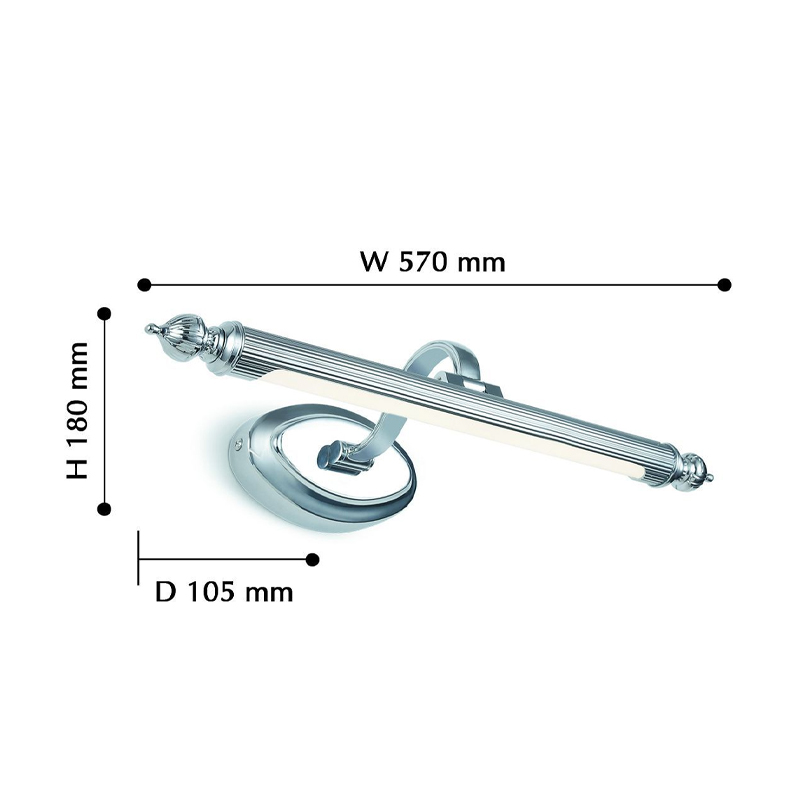 Настенная подсветка в цвете хром Cornice 57 см в Омске