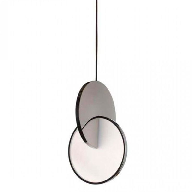 Подвесной светильник Eclipse Pendant Light Сhrome Хром Белый в Омске | Loft Concept 