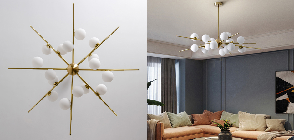 Люстра Cherry Bomb 16 balls Gold Люстра Cherry Bomb 16 balls Gold - Loft-Concept в Омске