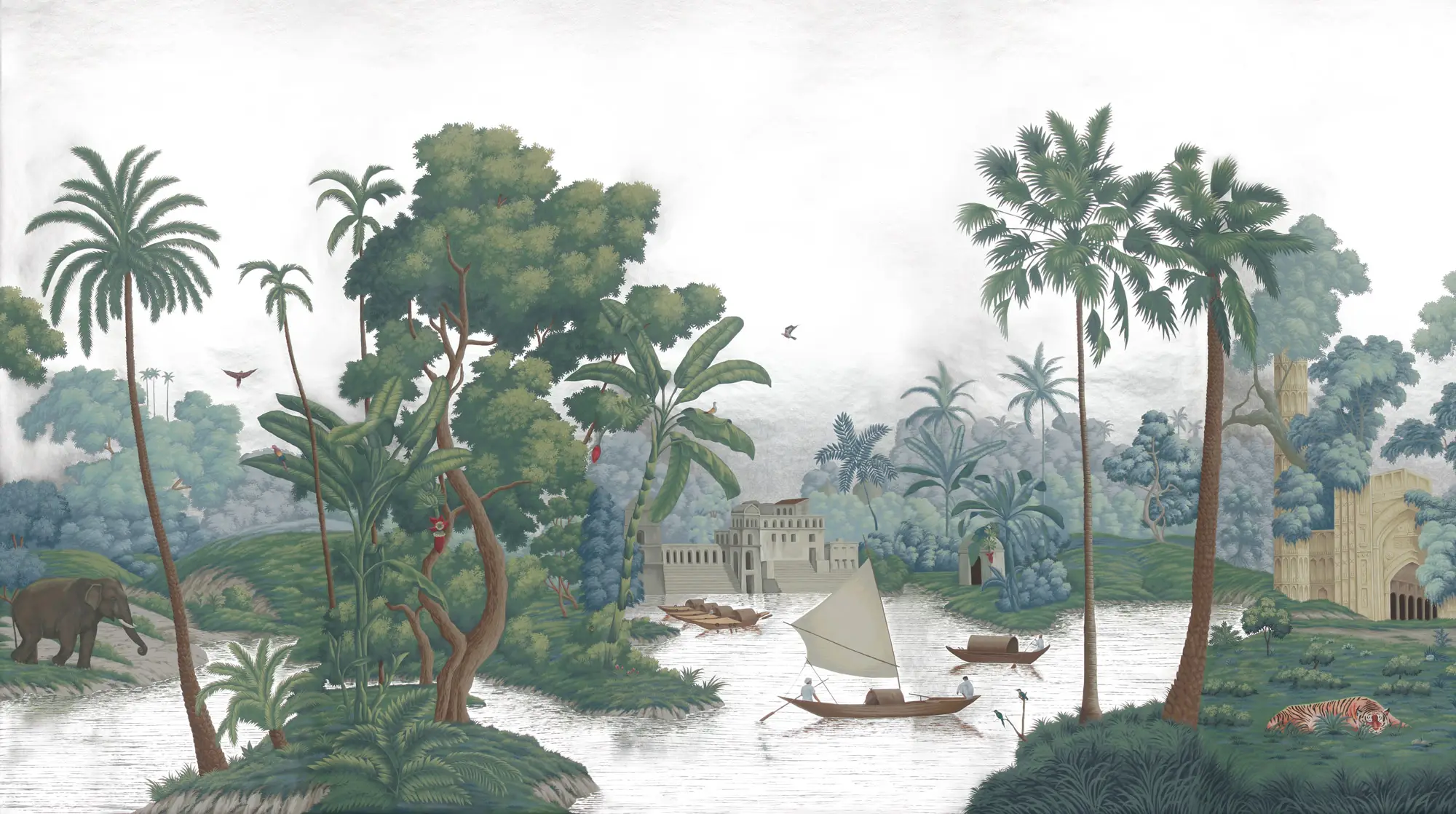 Обои ручная роспись River Scenes of Bengal Kolkata Обои ручная роспись River Scenes of Bengal Kolkata - постер Loft-Concept в Омске