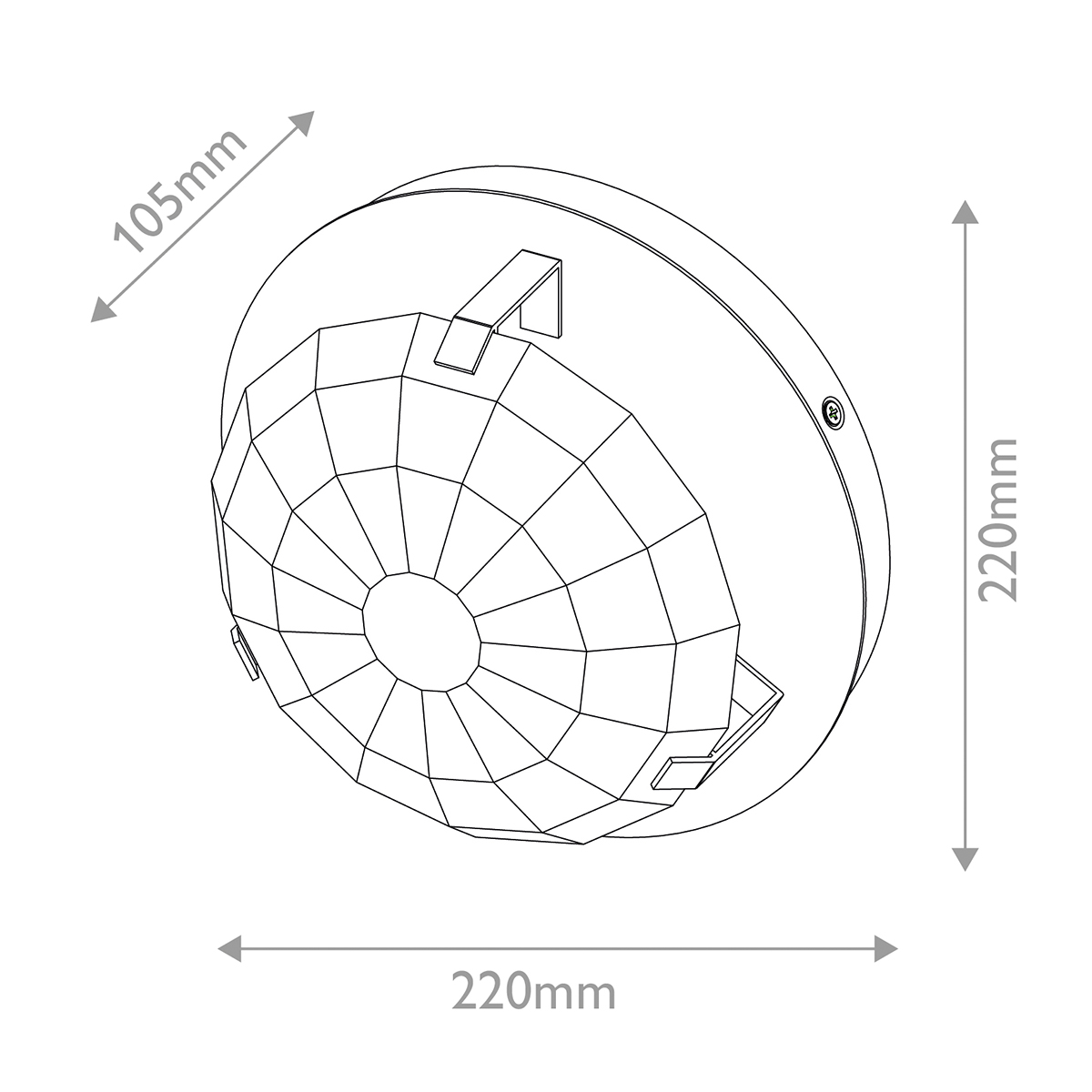 Бра округлой формы с многогранным стеклянным плафоном Hinkley в Омске