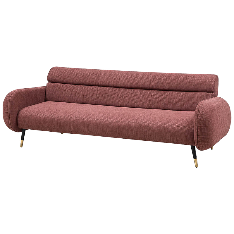 Диван Hebert Sofa Red L Красный Красный Черный Латунь в Омске | Loft Concept 