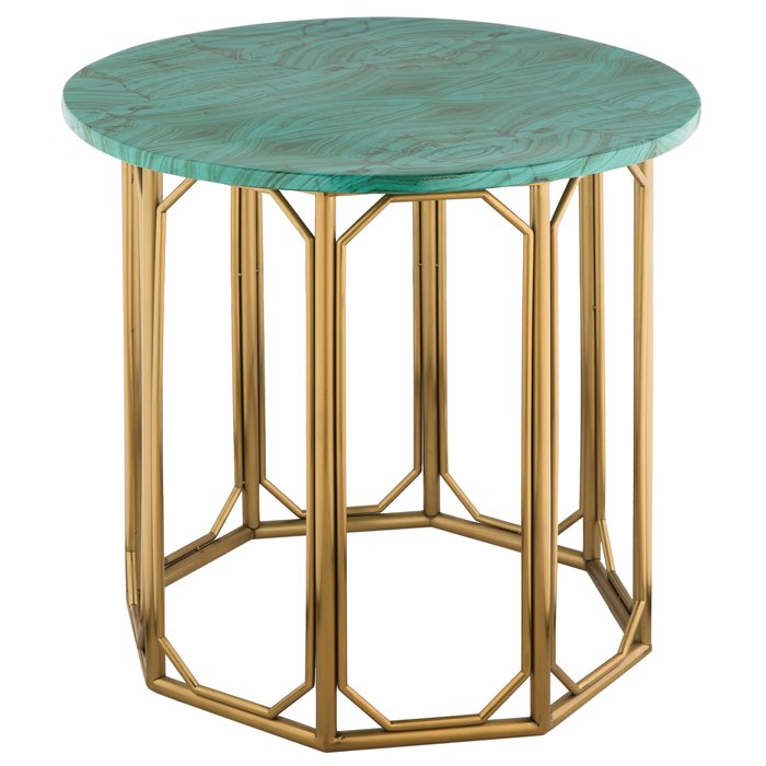 Malachite Modern Side Tables  Малахит (зеленый) Золотой в Омске | Loft Concept 