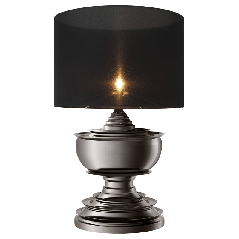 Настольная лампа Eichholtz Table Lamp Pagoda Black nickel Темный никель Черный в Омске | Loft Concept 