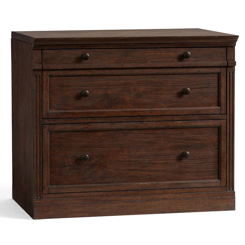 Комод с двумя ящиками Benjamin Chest of 2 Drawers Бежево-серый Белый Коричневый Черный в Омске | Loft Concept 