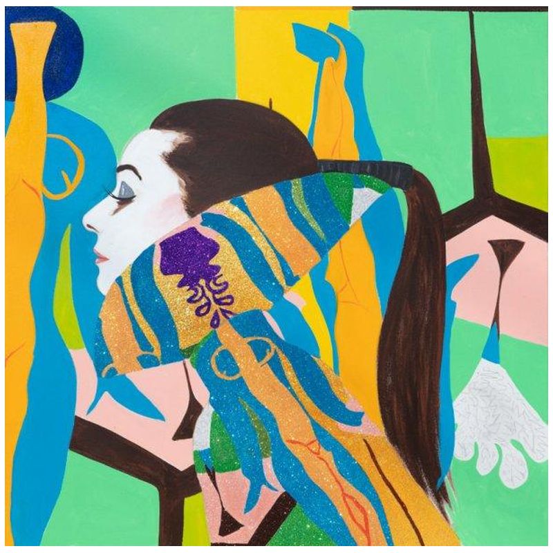 Картина She Dreamed of Matisse in Blue, Green, and Yellow Мульти в Омске | Loft Concept 