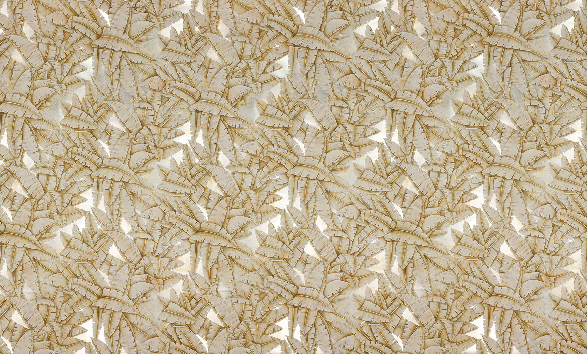 Обои ручная роспись Palms Sand on Tarnished Silver gilded paper with nickel pearlescent antiquing Обои ручная роспись Palms Sand on Tarnished Silver gilded paper with nickel pearlescent antiquing - постер Loft-Concept в Омске