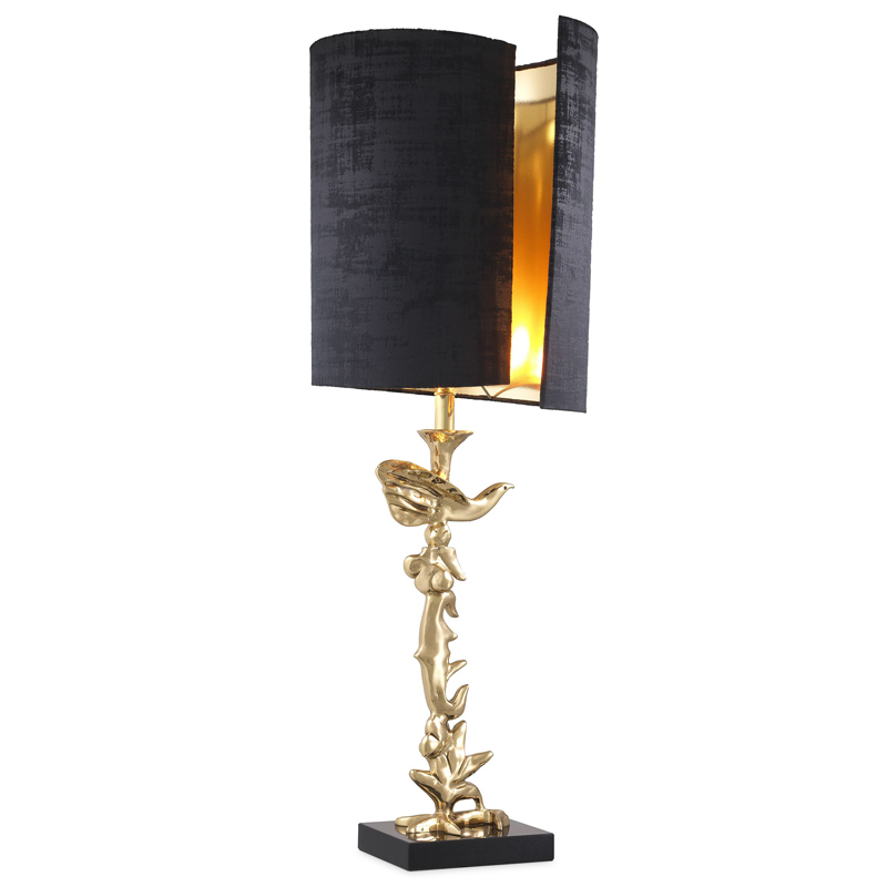 Настольная лампа Eichholtz Table Lamp Aras Латунь Черный в Омске | Loft Concept 