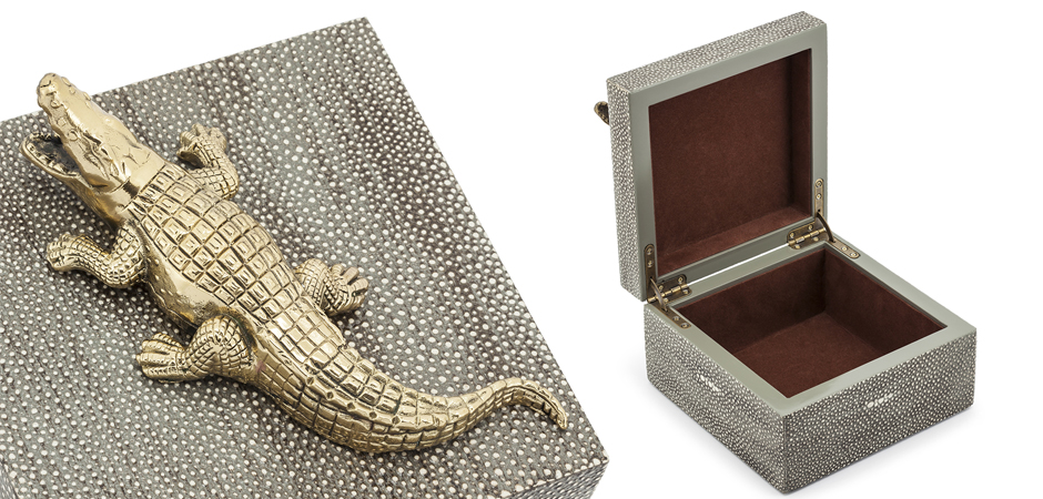 Шкатулка BOX KRIZIA CROCO SQ Шкатулка BOX KRIZIA CROCO SQ - Loft-Concept в Омске