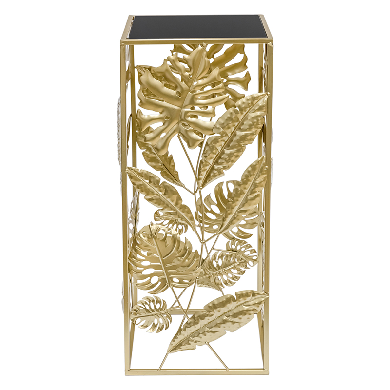 Подставка Tropical Gold Leaves Stand S Золотой Черный в Омске | Loft Concept 