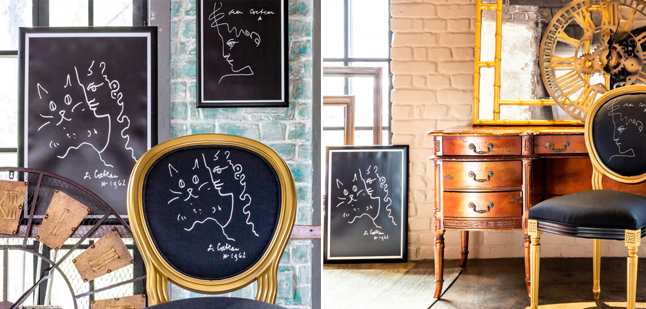 Постер White Silhouette Cat Poster - Loft-Concept в Омске