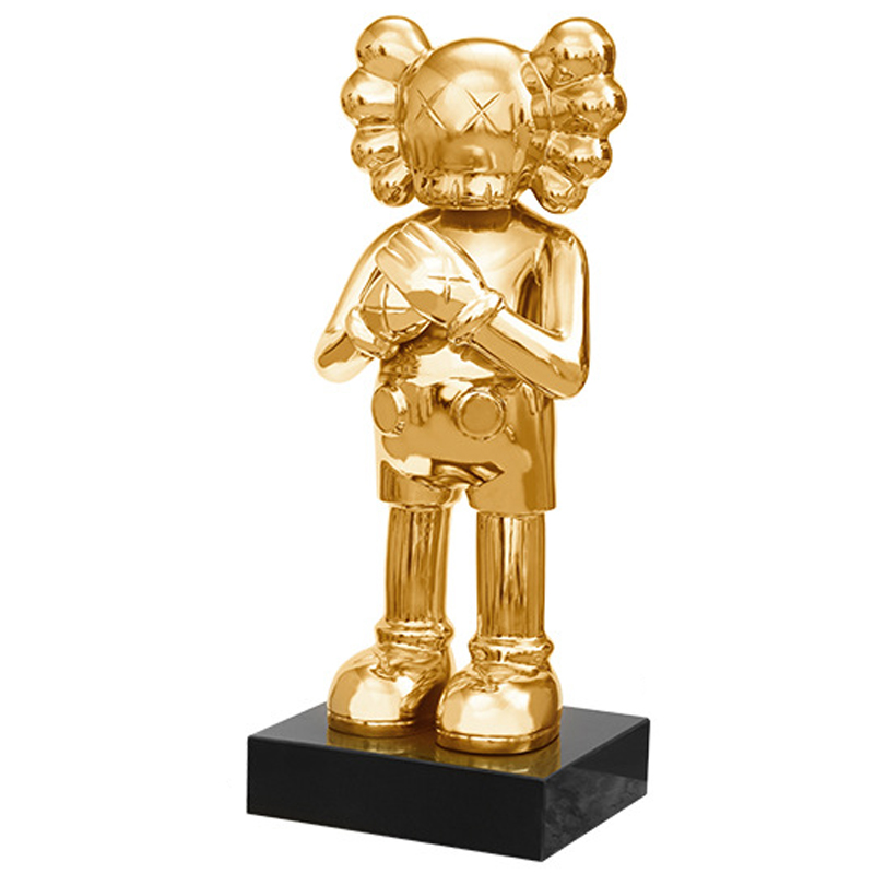 Статуэтка KAWS Gold on stand Золотой в Омске | Loft Concept 