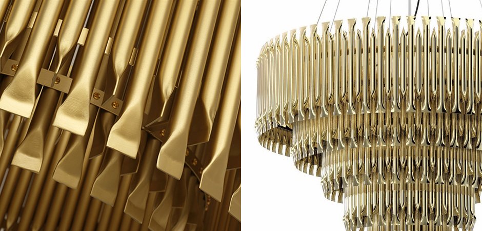 Люстра MATHENY CHANDELIER 5 SUSPENSION by DELIGHTFULL Gold Люстра MATHENY CHANDELIER 5 SUSPENSION by DELIGHTFULL Gold - Loft-Concept в Омске