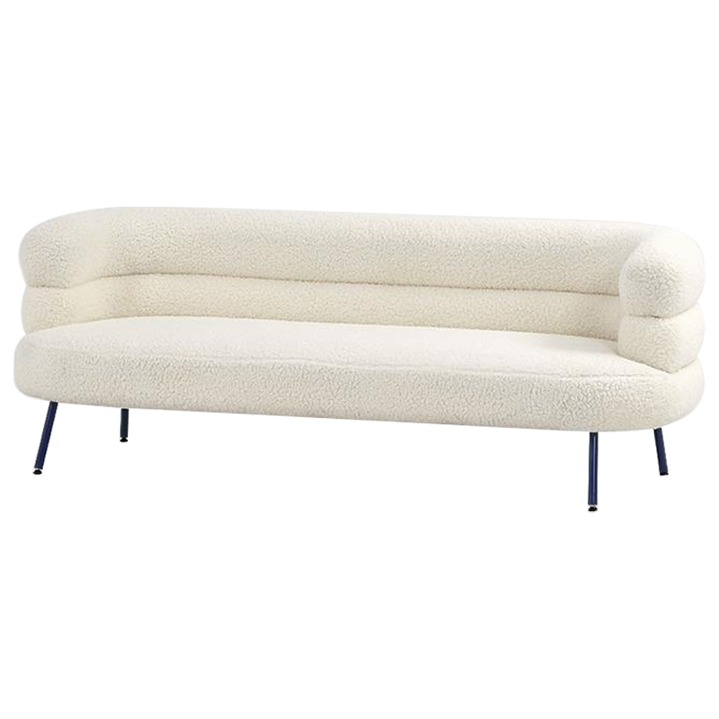 Диван Boyle White Boucle Sofa Белый Черный в Омске | Loft Concept 