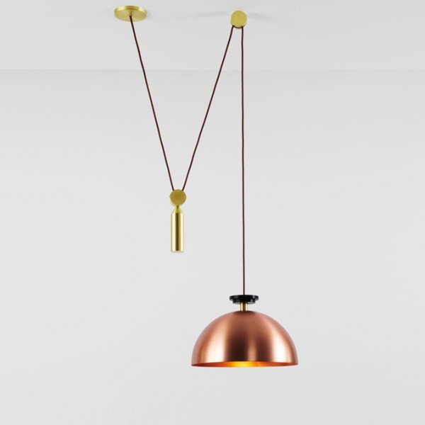 Подвесной светильник Shape up Pendant Hemisphere Copper Латунь Медь в Омске | Loft Concept 