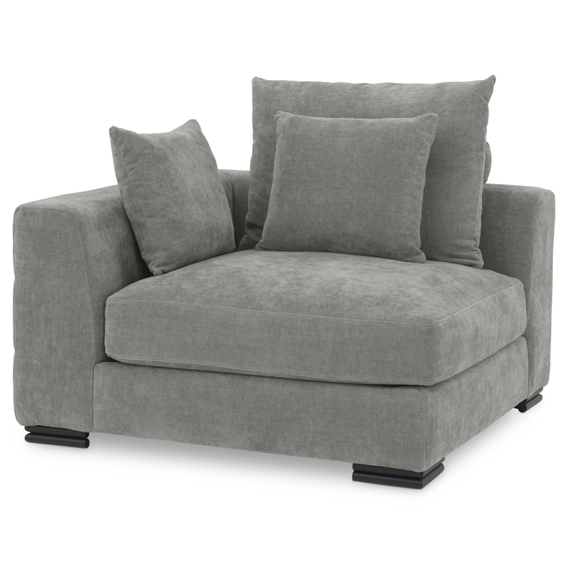 Диван Eichholtz Sofa Clifford Corner grey Серый Черный в Омске | Loft Concept 