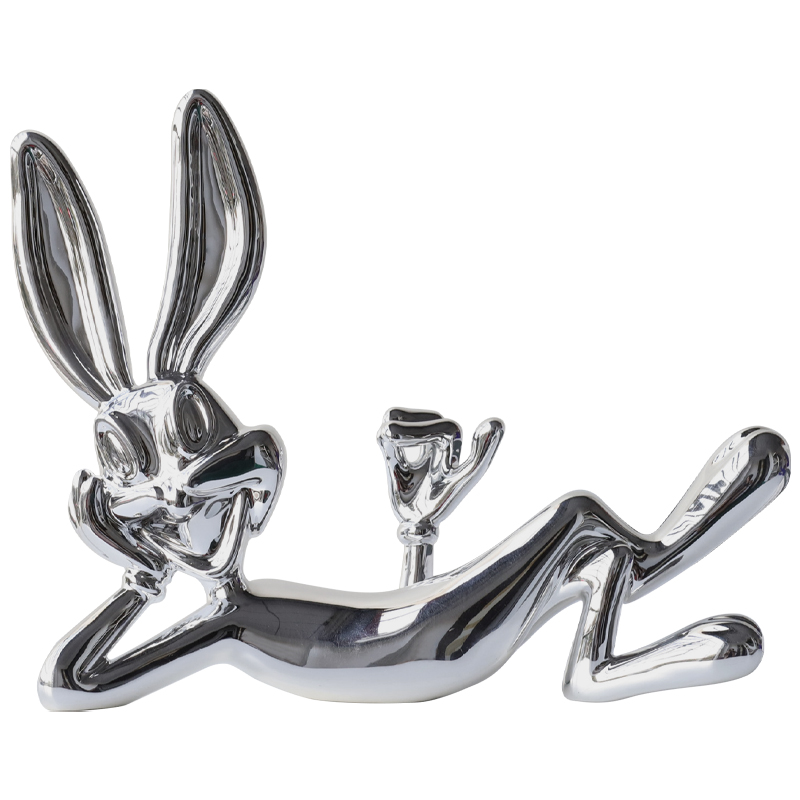 Декоративная статуэтка Bugs Bunny Silver Серебряный в Омске | Loft Concept 