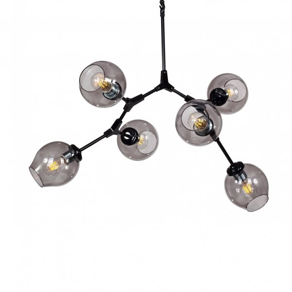 Люстра Branching Bubble Chandelier 6 Black Черный в Омске | Loft Concept 