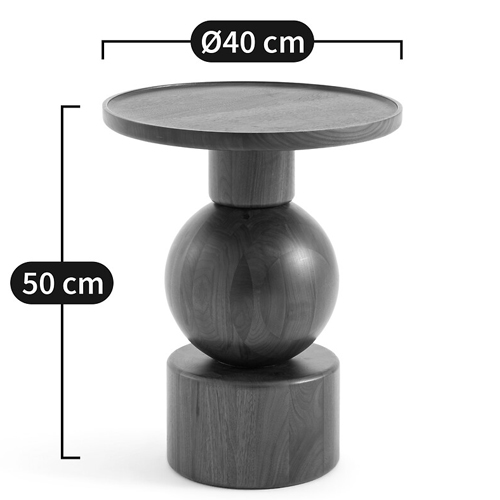 Приставной столик из массива Kobe Dark Wooden Side Table в Омске