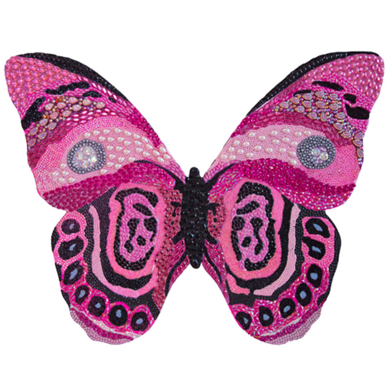 Картина “Pink and Black Bedazzled Butterfly Cut Out” Мульти в Омске | Loft Concept 