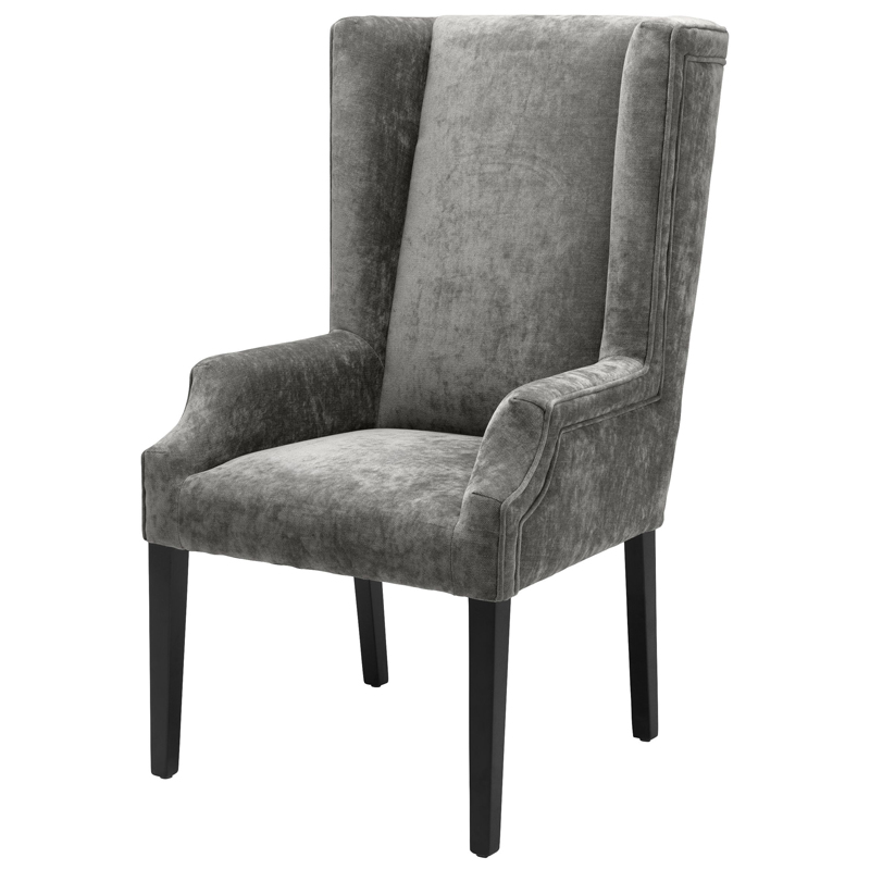 Стул Eichholtz Dining Chair Tempio grey Серый Черный в Омске | Loft Concept 