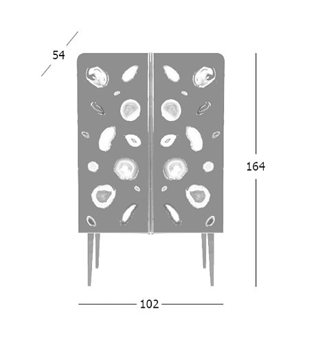 Patrick Naggar Gem Cabinet шкаф украшенный агатами  в Омске