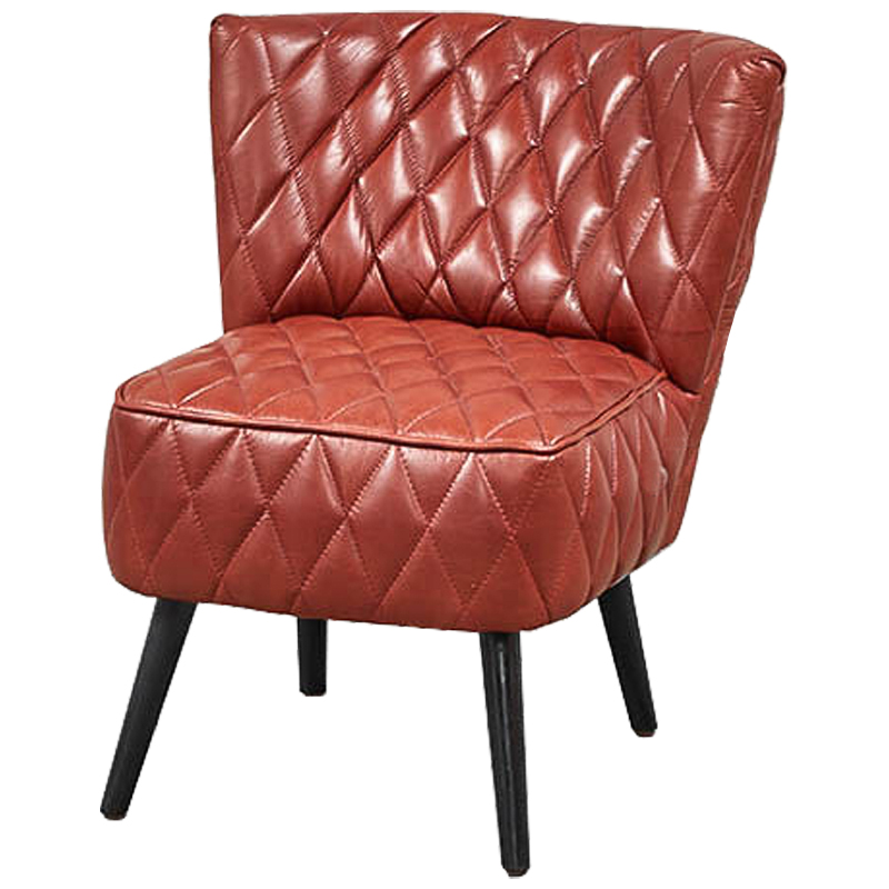 Кресло Rhombuses Upholstery Chair Малиновый (Crimson) Черный в Омске | Loft Concept 