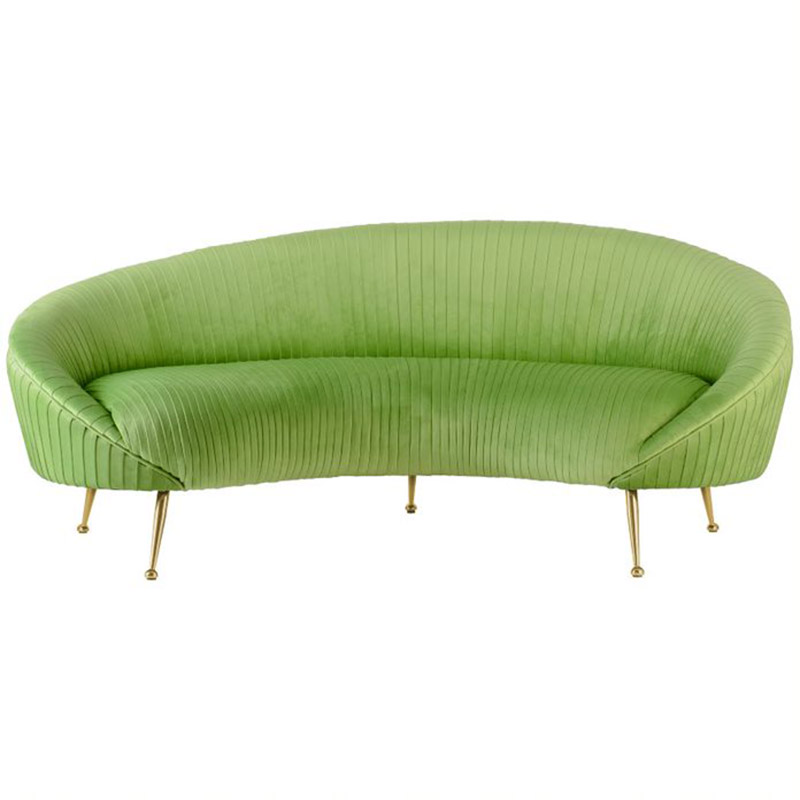 Диван Pebernat Lounge Sofa green Золотой Зеленый смок Прозрачный зеленый в Омске | Loft Concept 