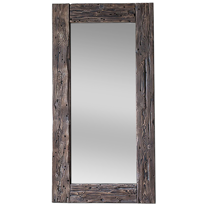 Зеркало Aged Wood Mirror Коричневый винтаж в Омске | Loft Concept 