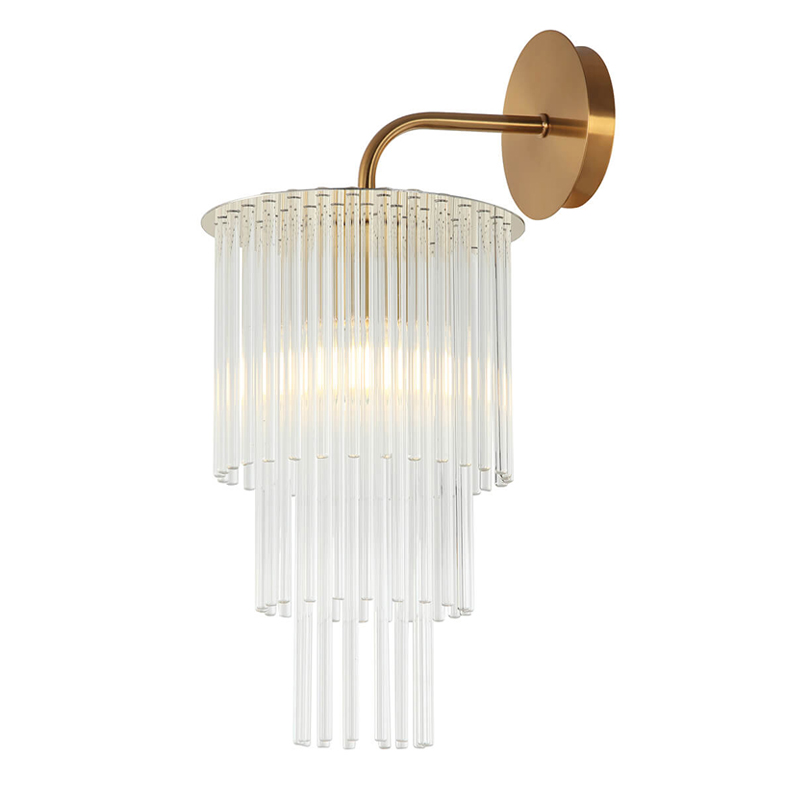 Бра Harrison Sconce gold Глянцевое золото Прозрачный в Омске | Loft Concept 