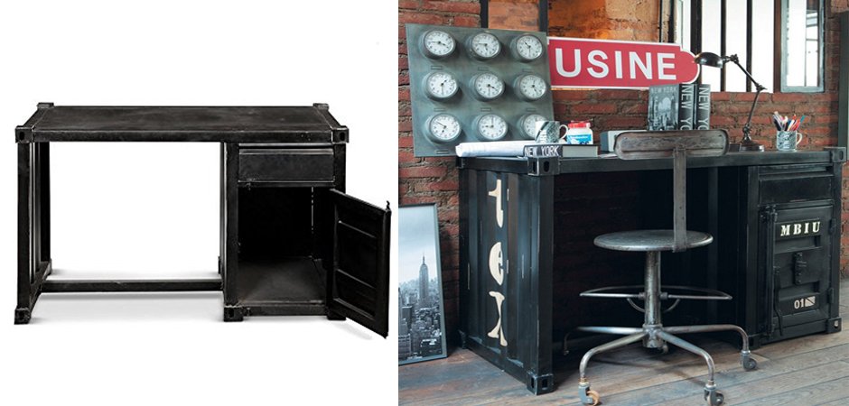 Письменный стол Metal Sea Container Desk Письменный стол Metal Sea Container Desk - Loft-Concept в Омске