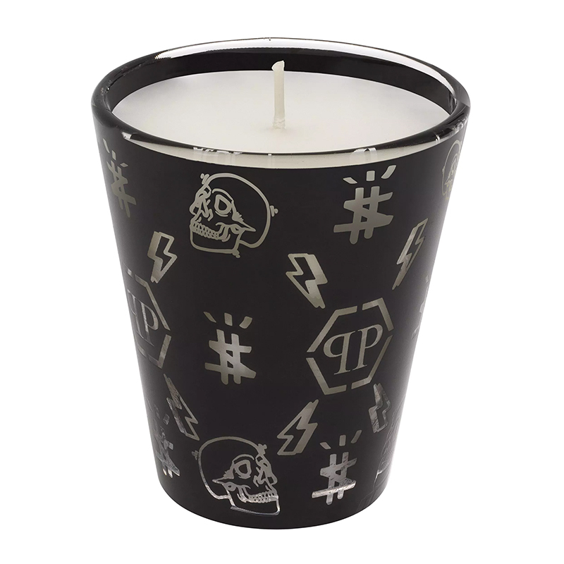 Свеча Philipp Plein Candle Monogram S Черный Белый в Омске | Loft Concept 